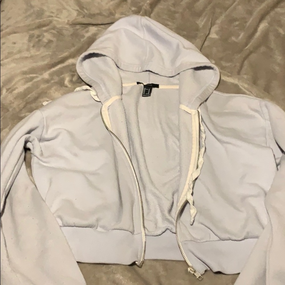 Baby blue zip up hoodie